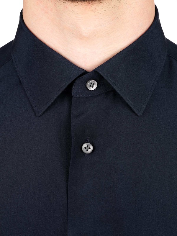 Night Blue Silk Shirt - Crrel