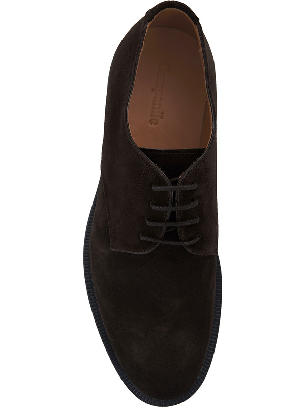 brown suede derby shoes