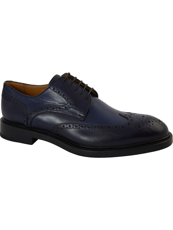Blue Laced shoes with Brogue decoration Campanile