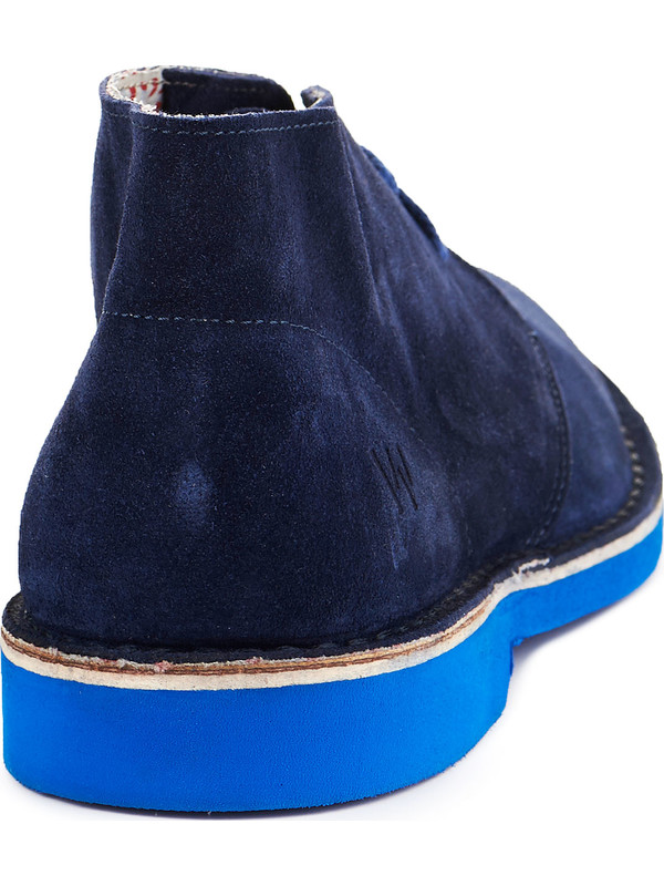Wally Walker Chukka Boot blue suede with green laces and sole mens EU 44 /11 Wally Walker - unstructured and light blue ankle boot main image 4