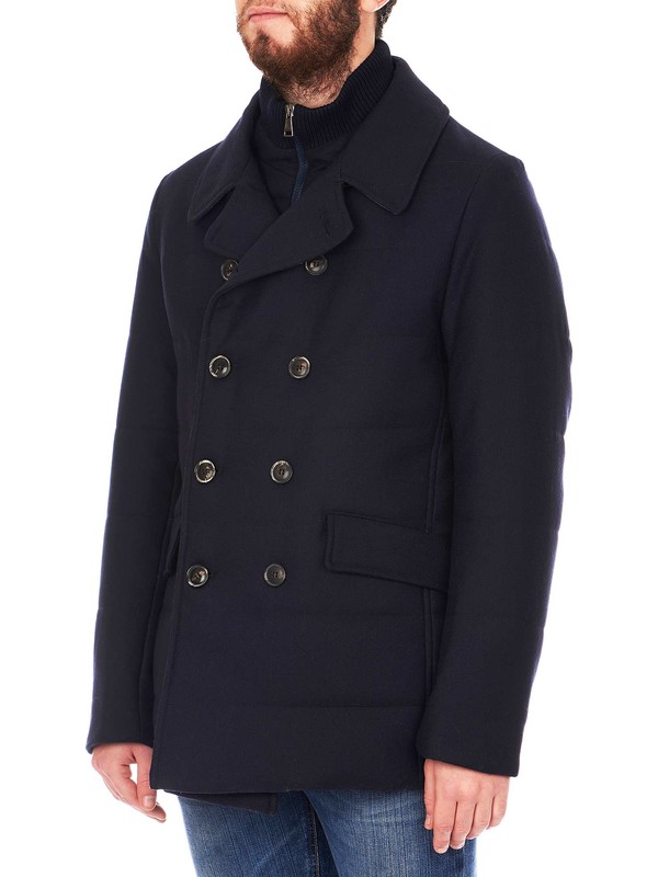 . & FROG - Blue pea coat in pure virgin wool