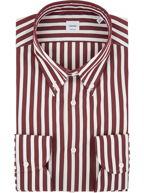 white and red striped shirt