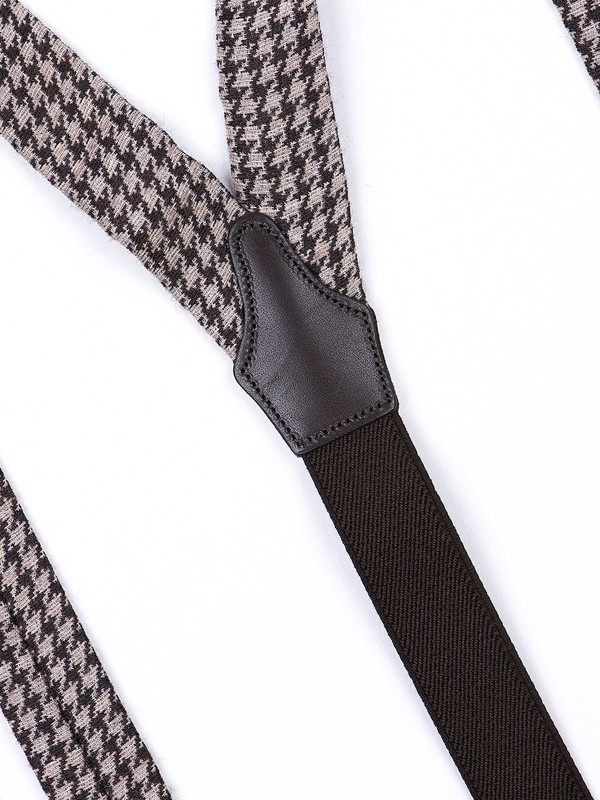 Rosi Collection - Men's suspenders in wool and silk fabric
