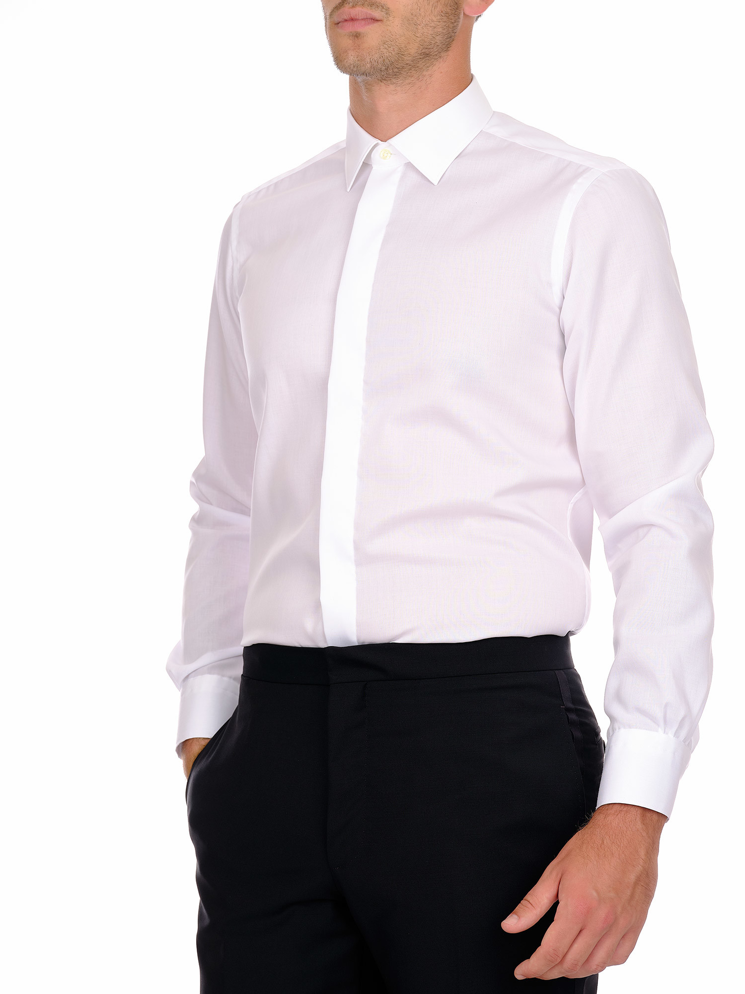 Elegant Shirt with Bows - White main image 1