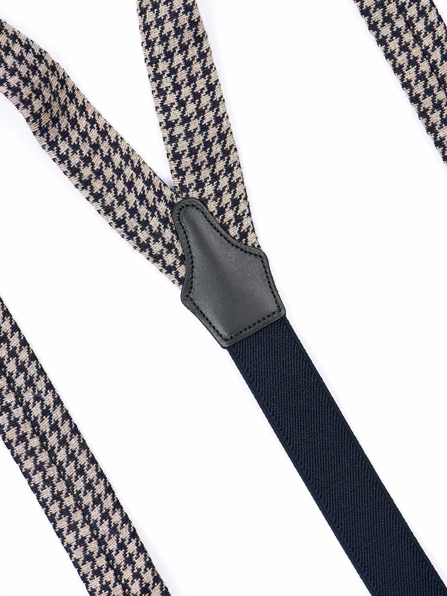 Rosi Collection - Braces in pied de poule patterned fabric