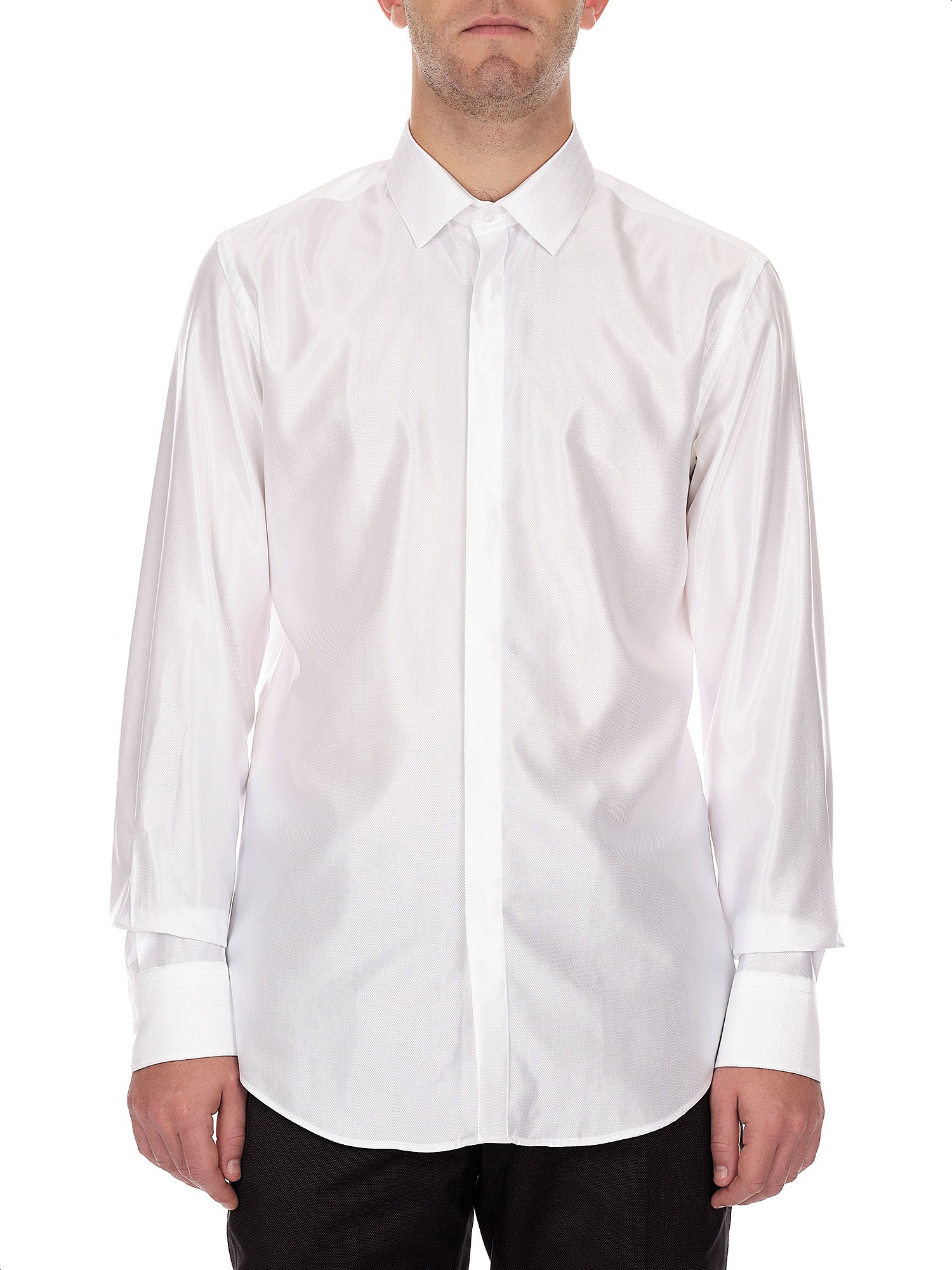 White Evening Shirt for Men Hexis Milano