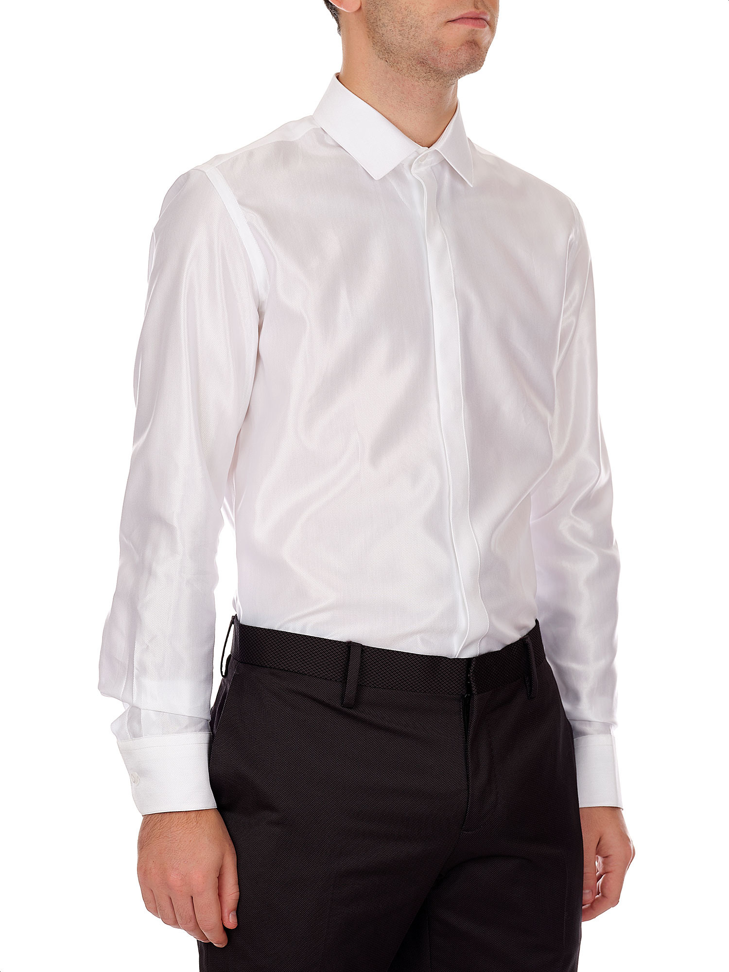 White Evening Shirt for Men - Hexis Milano