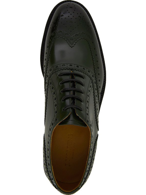 Green Mens Shoes J. Holbens model brogue Oxford