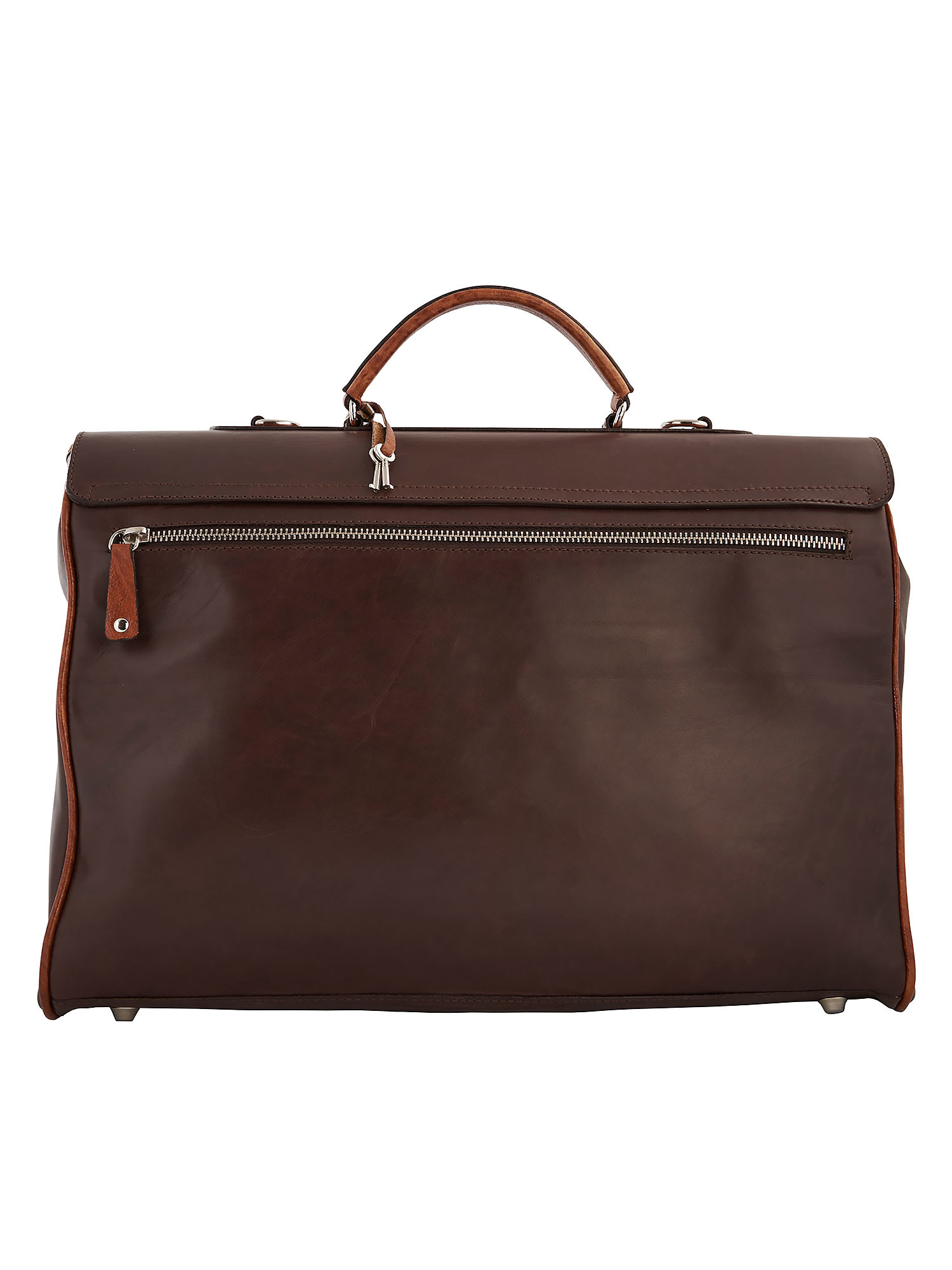 Mariani work bag for men in brown leather with shoulder strap
