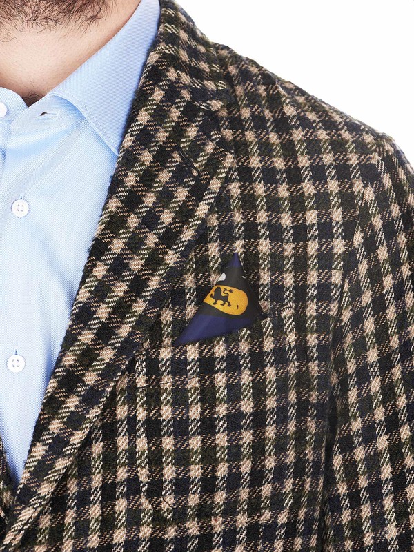 Giacca con zip a quadretti