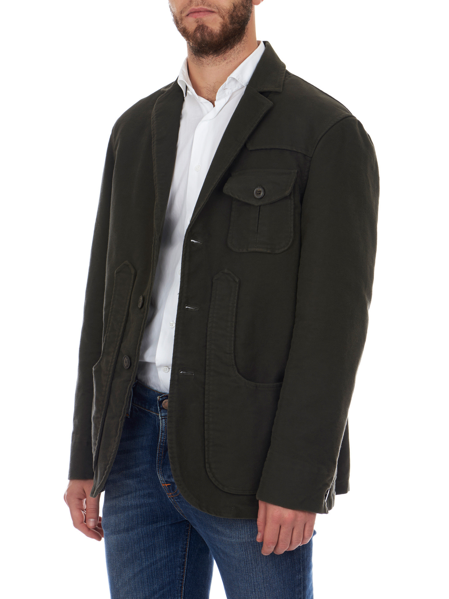 NEXT Giacca Stile Camicia Uomo – Jersey Testurizzato Con Bottoni A Pressione E Tasche – Look Impeccabile