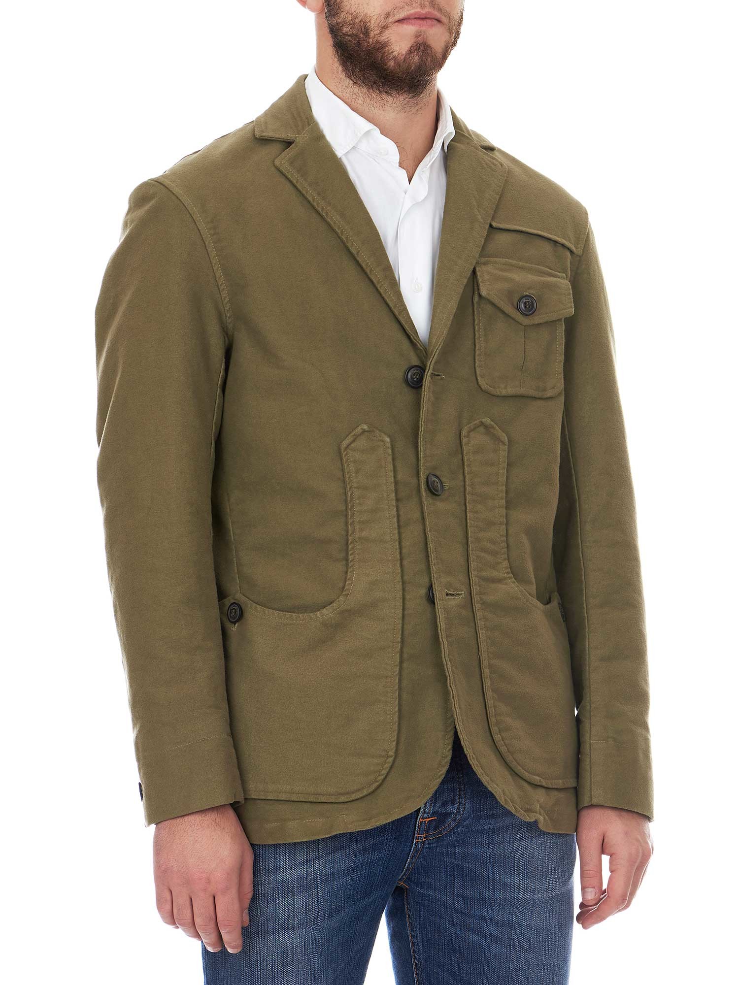 Veste Homme PANAMA JACKET En Fustagno Coton - Sans Doublure - Made In Italy - Neuf Avec étiquettes