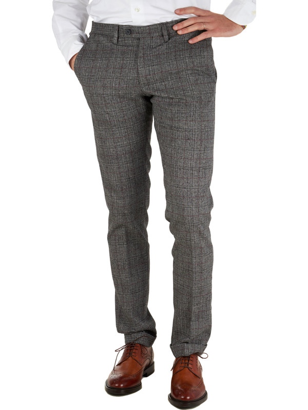 Buy Men Grey Slim Fit Check Casual Trousers Online - 750651 | Allen Solly