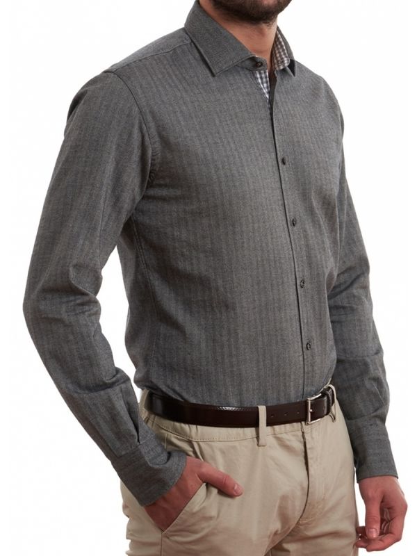grey flannel mens shirt
