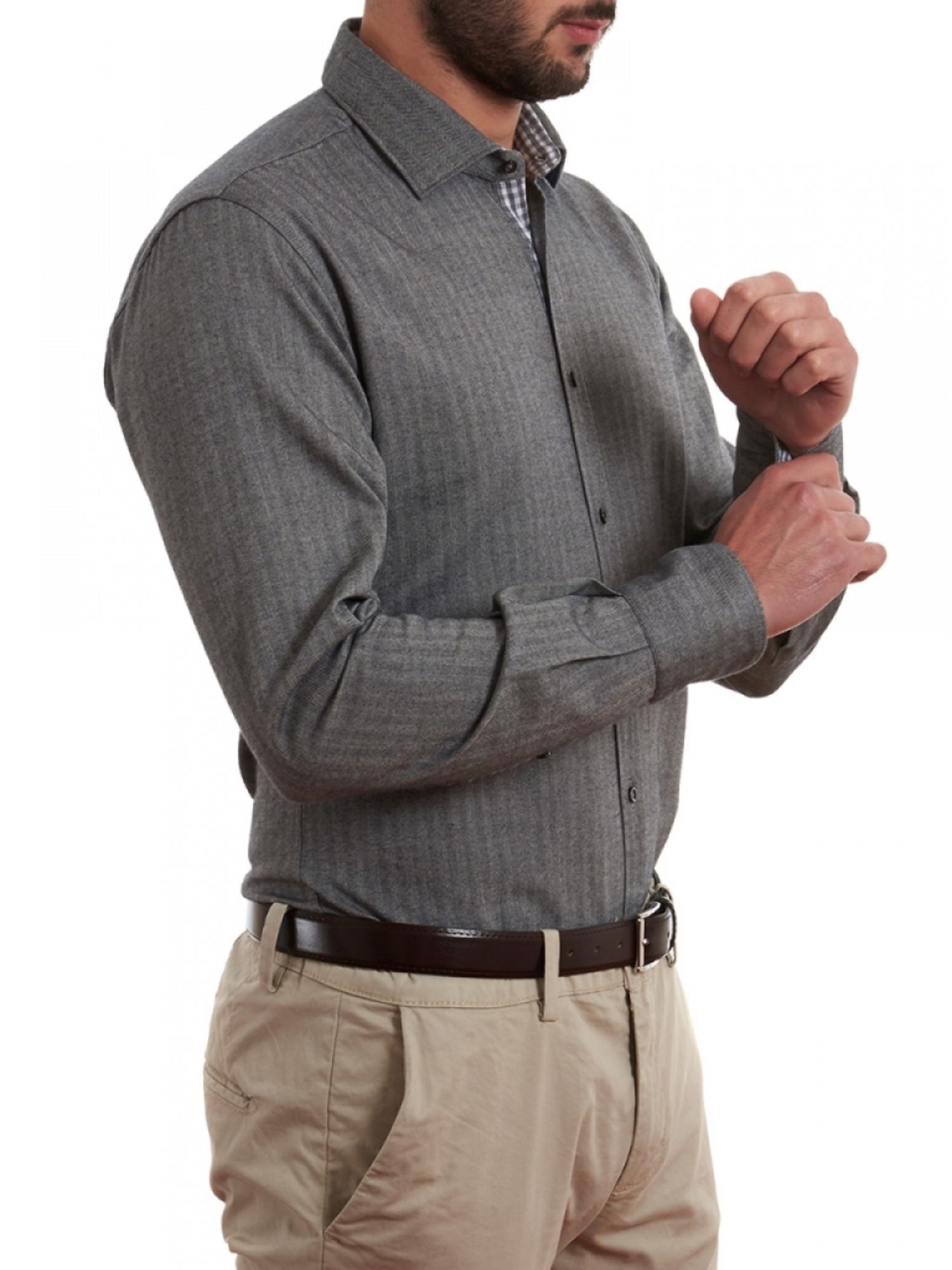 grey flannel mens shirt