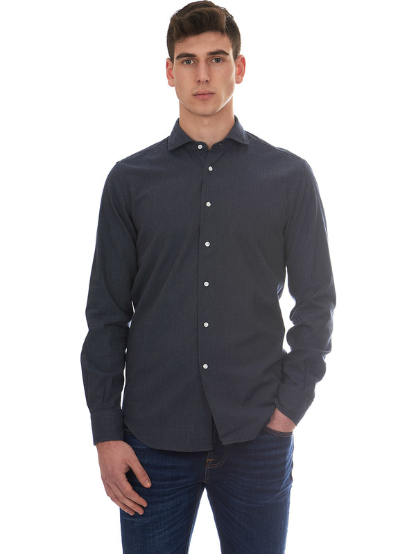 Comfort Fit Del Siena gray flannel shirt