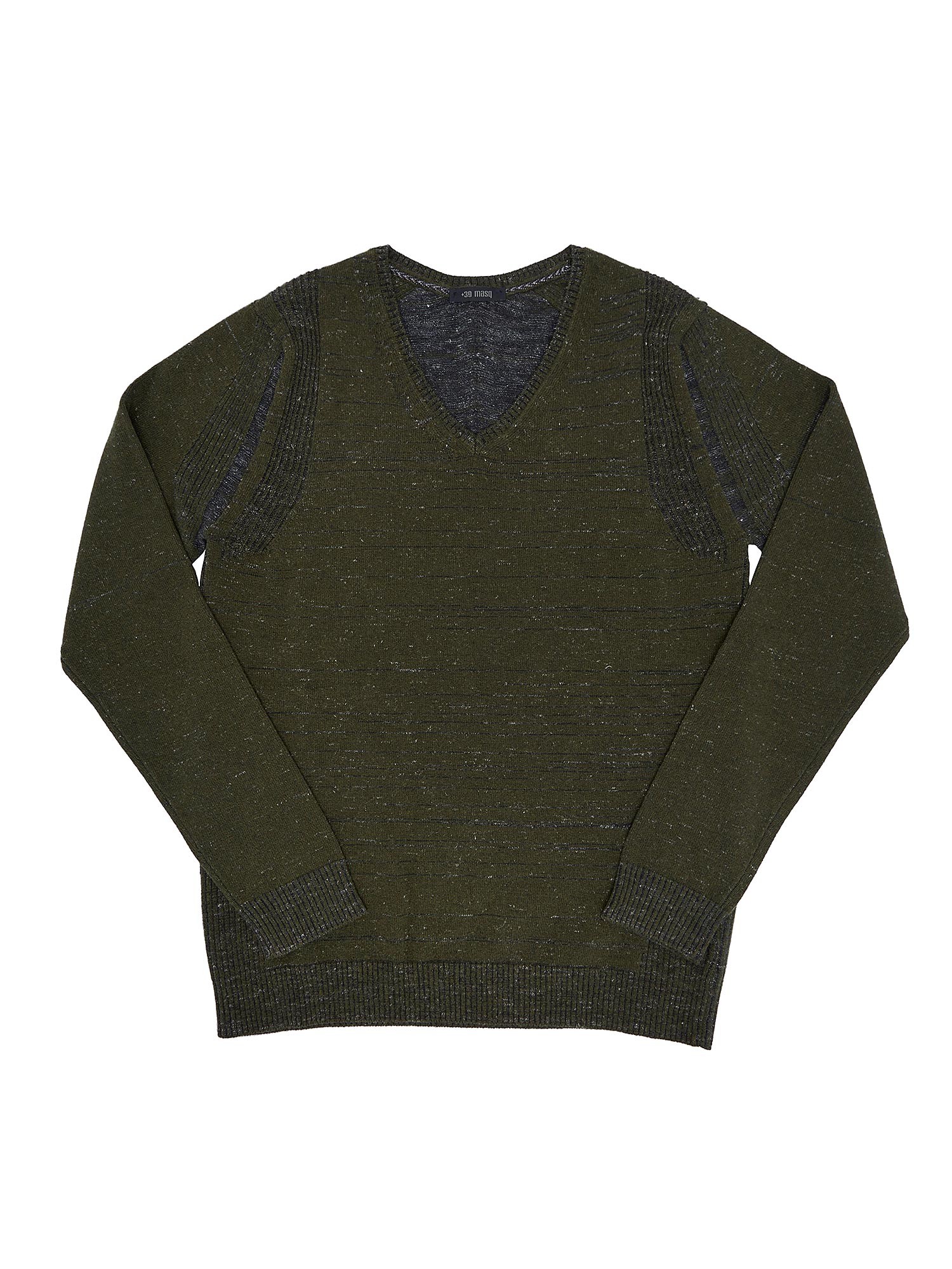 Men's Green vneck sweater cashmere blend +39 Masq