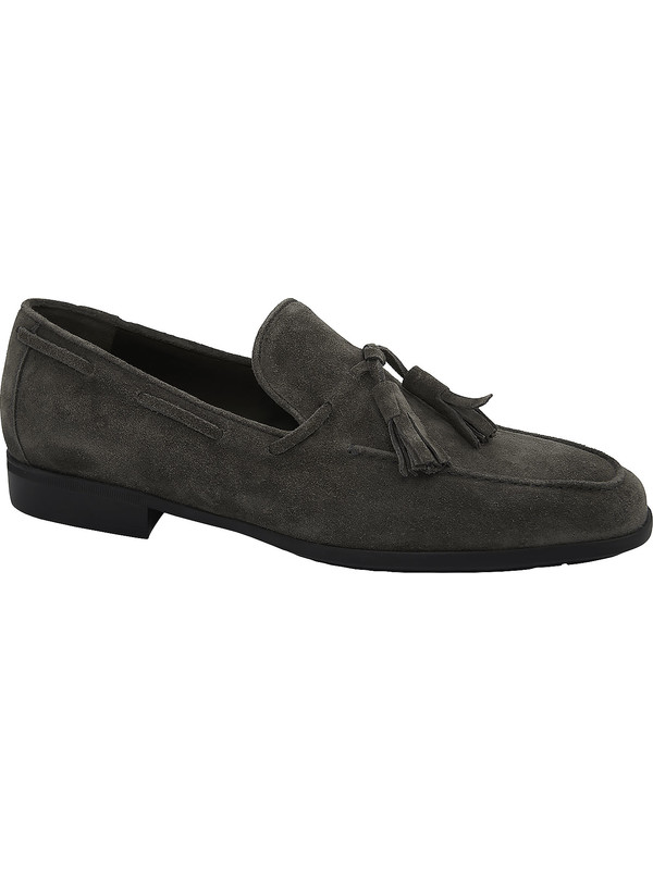 mens gray suede loafers