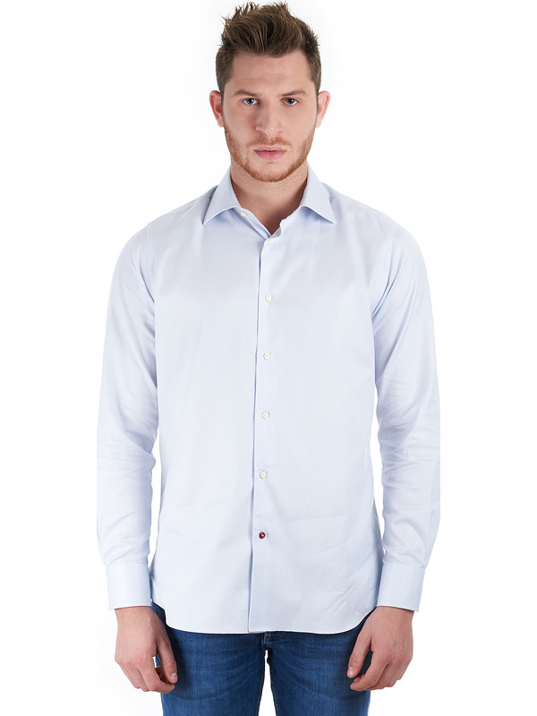 Carrel - Men's classic ice light blue cotton shirt