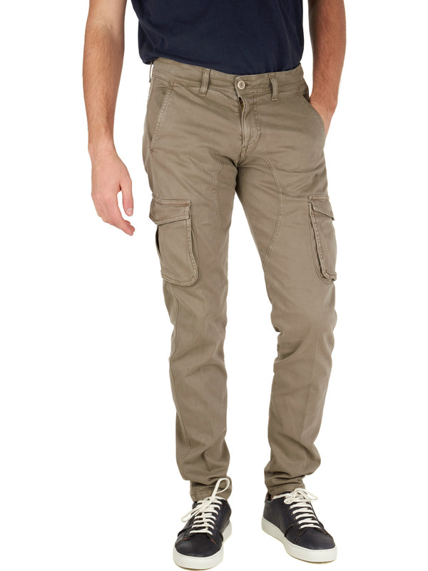 Khaki Slim Fit Cargo Pants  Jaded London