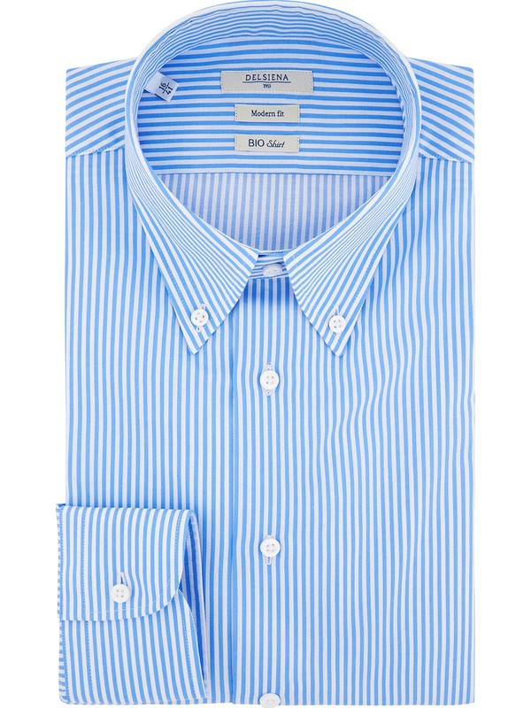 100/% cotton Medium made in Italy Eye-catching dip-dyed blue and white stripe button-down collar Etro long-sleeve shirt