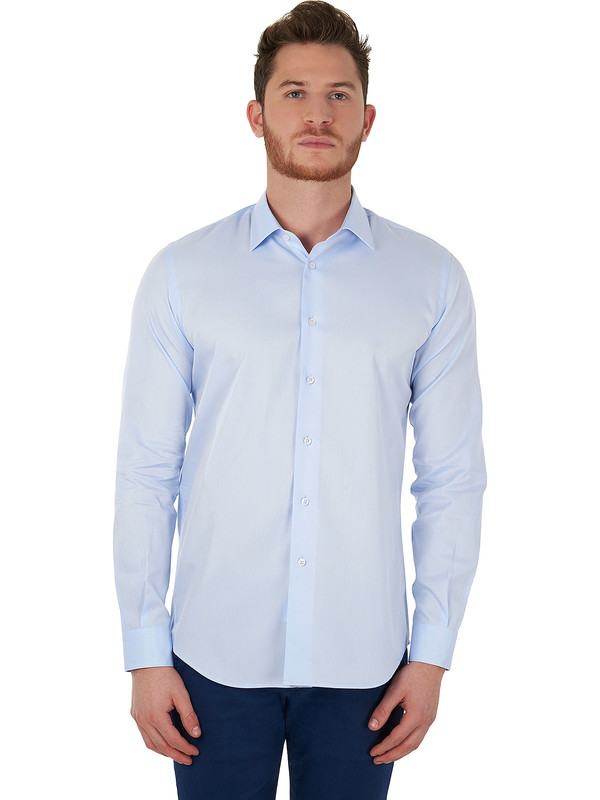 Marcus - Light blue men's shirt no iron