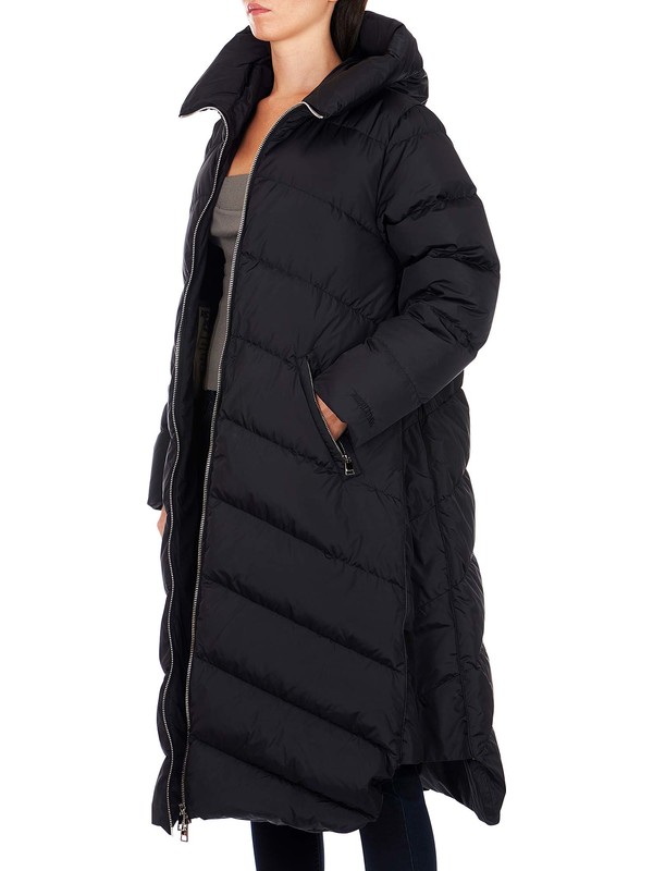Women's black down jacket long model - Replumè