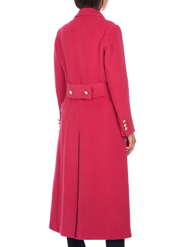 Volpato Italy  Plus size available fuchsia double breast wool coat