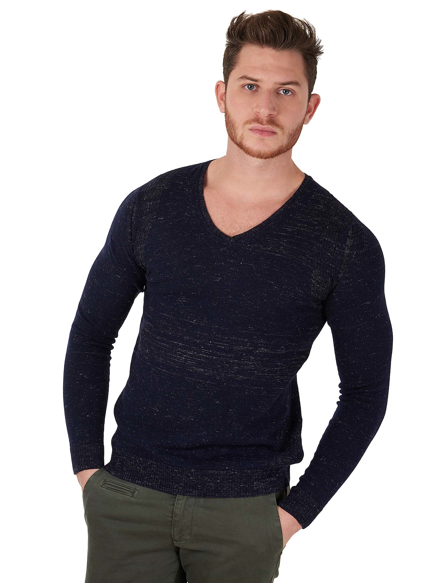 Maglione Uomo COOFANDY Con Scollo A V - Maglia Spessa, 100% Poliestere, Regular Fit - Foto 6