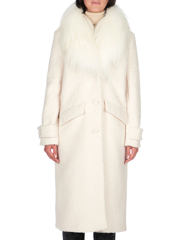 manteau long blanc femme