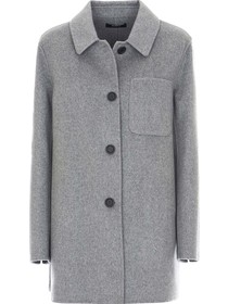 Alpha Manteau Court Camel En Pure Laine