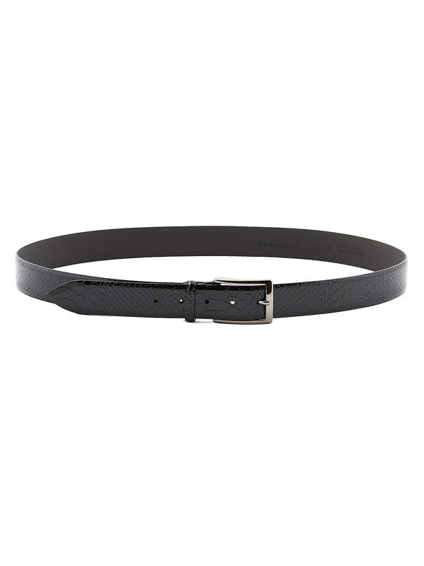 Black snake leather belt - Prince of Milan