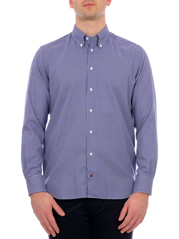 Càrrel checked shirt in white and blue