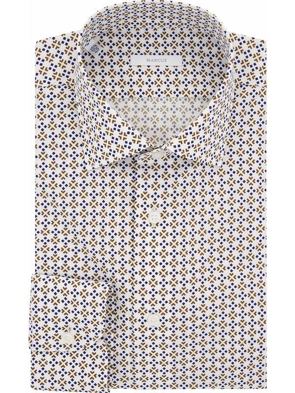 Marcus printed shirt with a soft collar