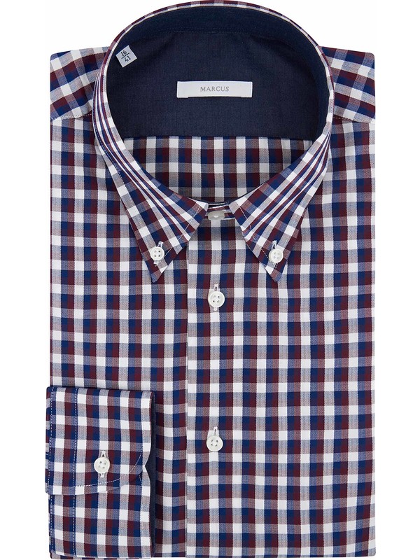 Red & Blue Details about   Mens Merc London Button Down Collar Long Sleeve Check Shirt Frank 