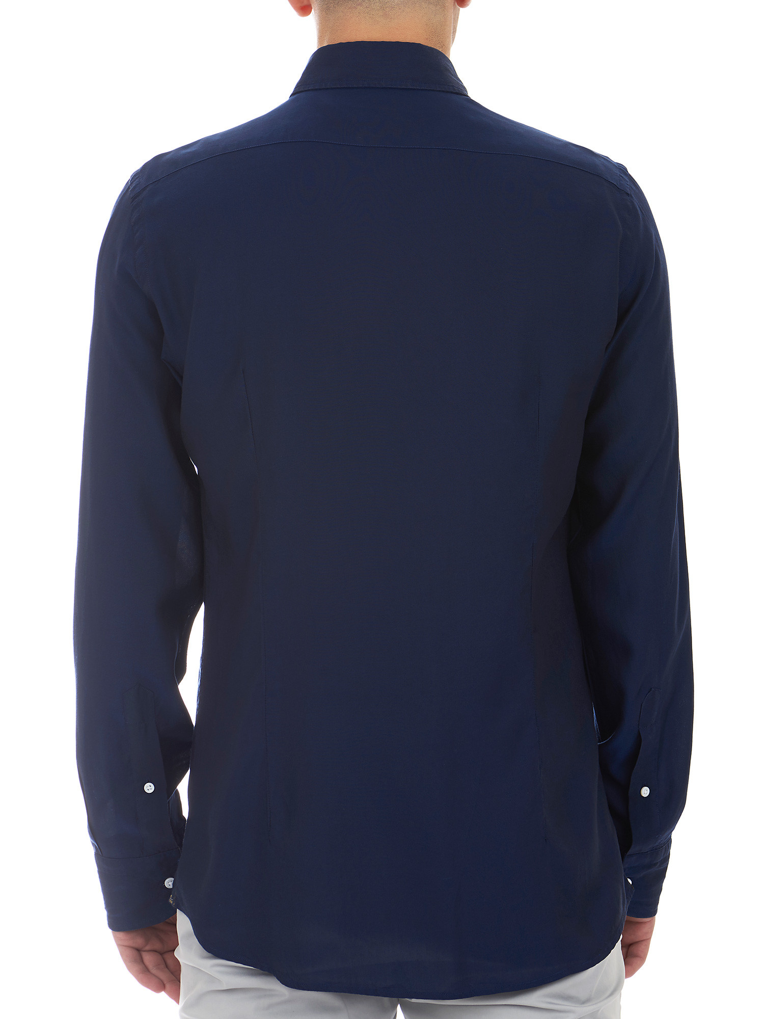 WolweS Camicia da Uomo in Denim con Risvolto, Casual, Tinta Unita WolweS Camicia da Uomo in Denim con Risvolto, Casual, Tinta Unita