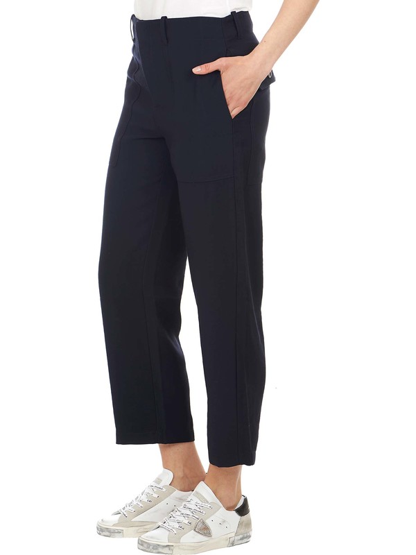 ALPHA trousers in blue viscose cargo model