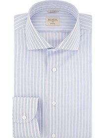 Carrel Striped Sky Blue Classic Shirt for Men Size 43