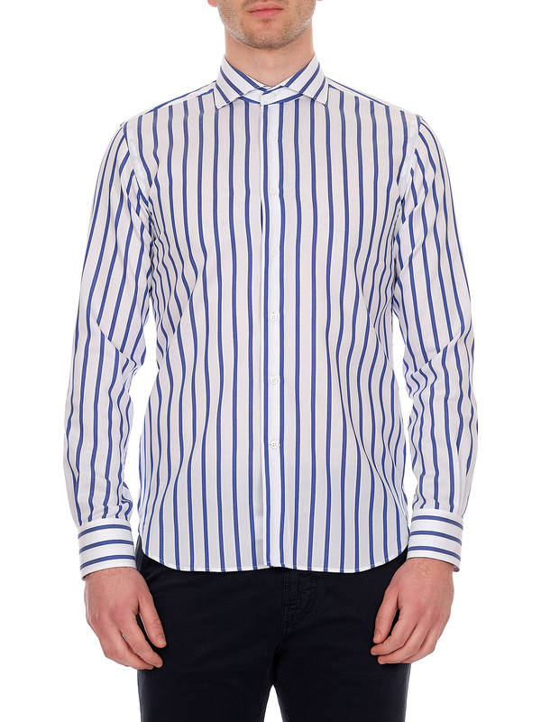 No Iron Classic Striped Shirt - Del Siena