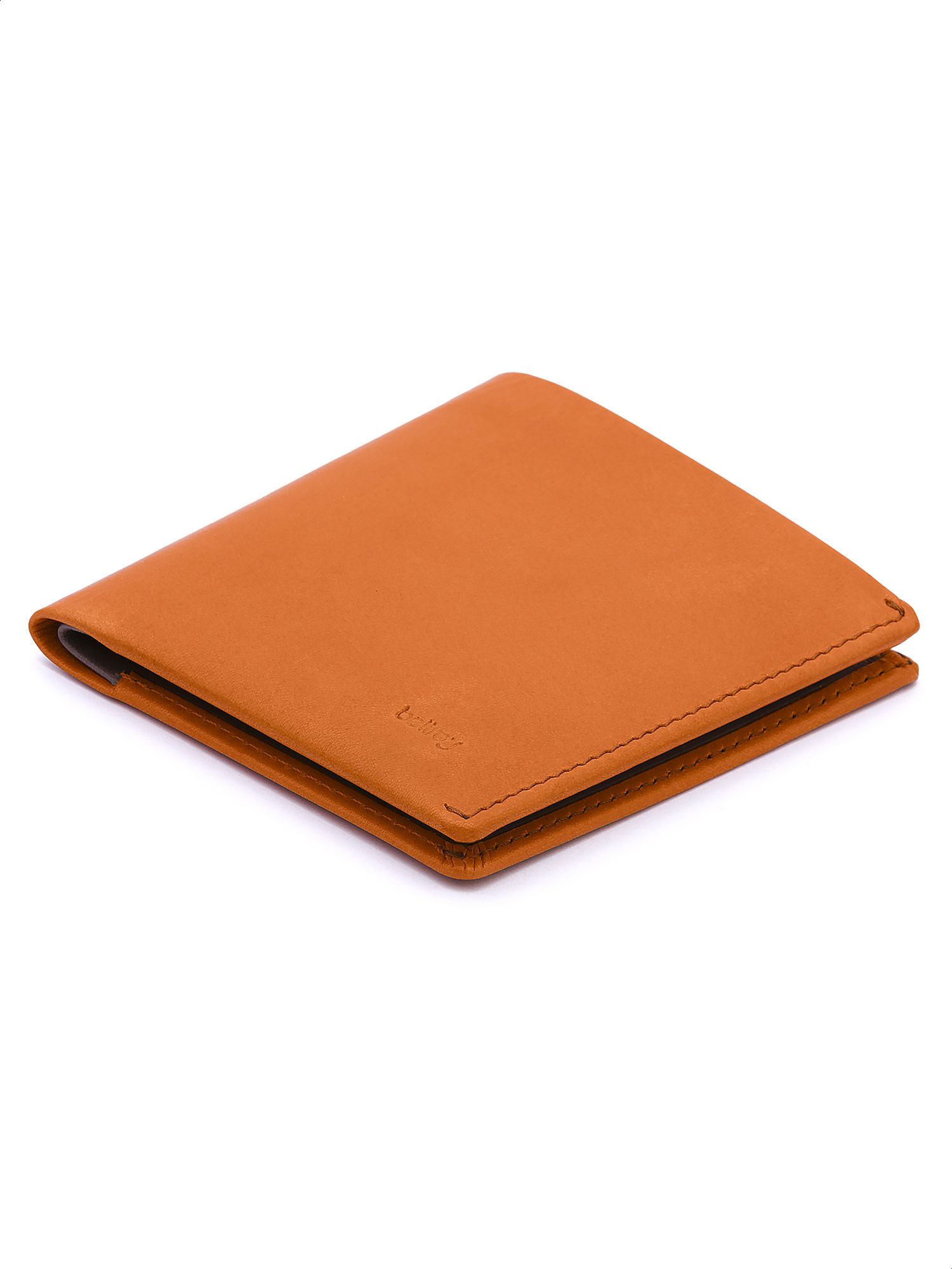 Orange leather Note Sleeve wallet