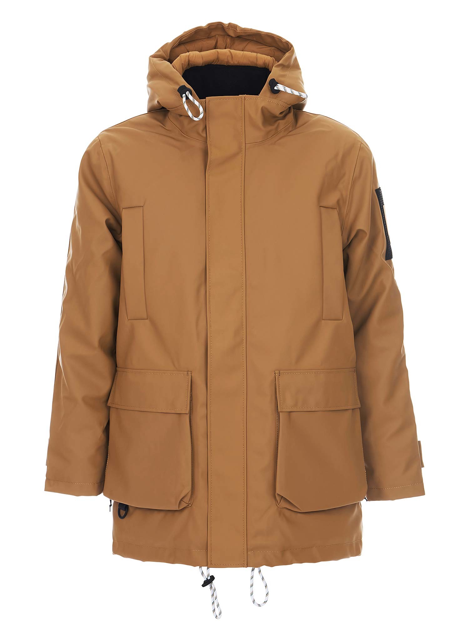 Avalanche Parka Bianco Con Collo Alto E Cappuccio Imbottito - Foto 6