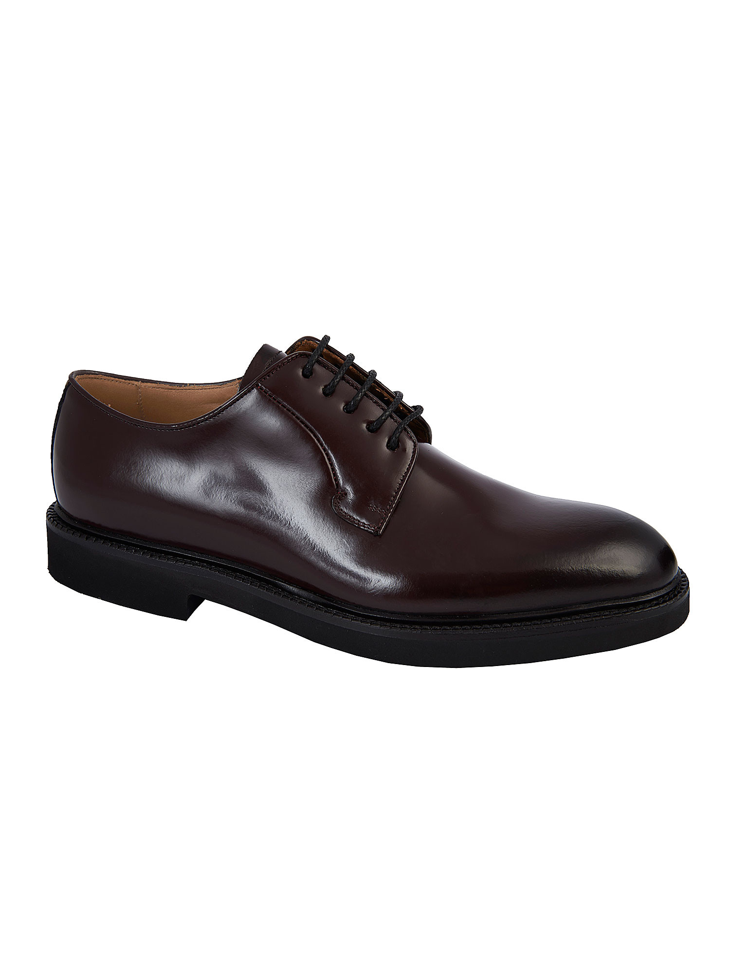 Derby men's shoe of dark burgundy leather J.holbens