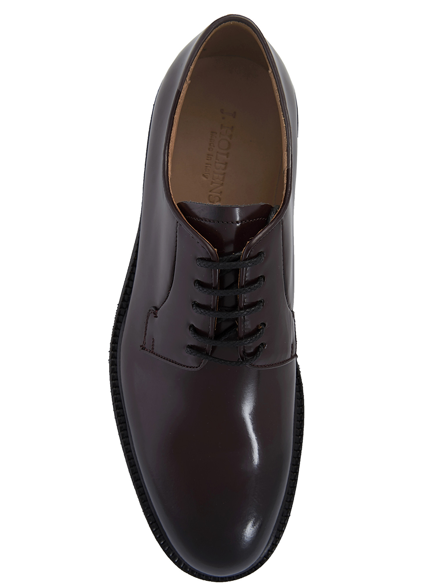 Derby men's shoe of dark burgundy leather J.holbens