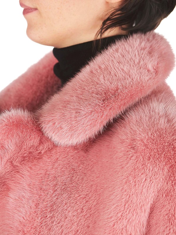 Pink clearance mink coat