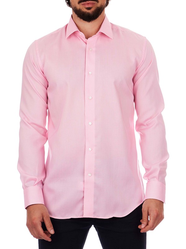 Pink shirt for men non-iron treatment 