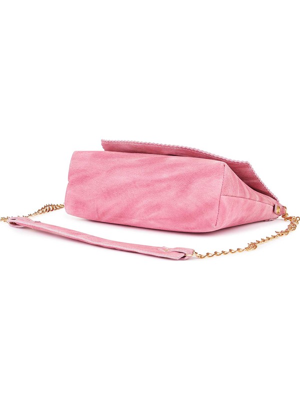G.I.L.I suede pink purse/bag/handbag 25419