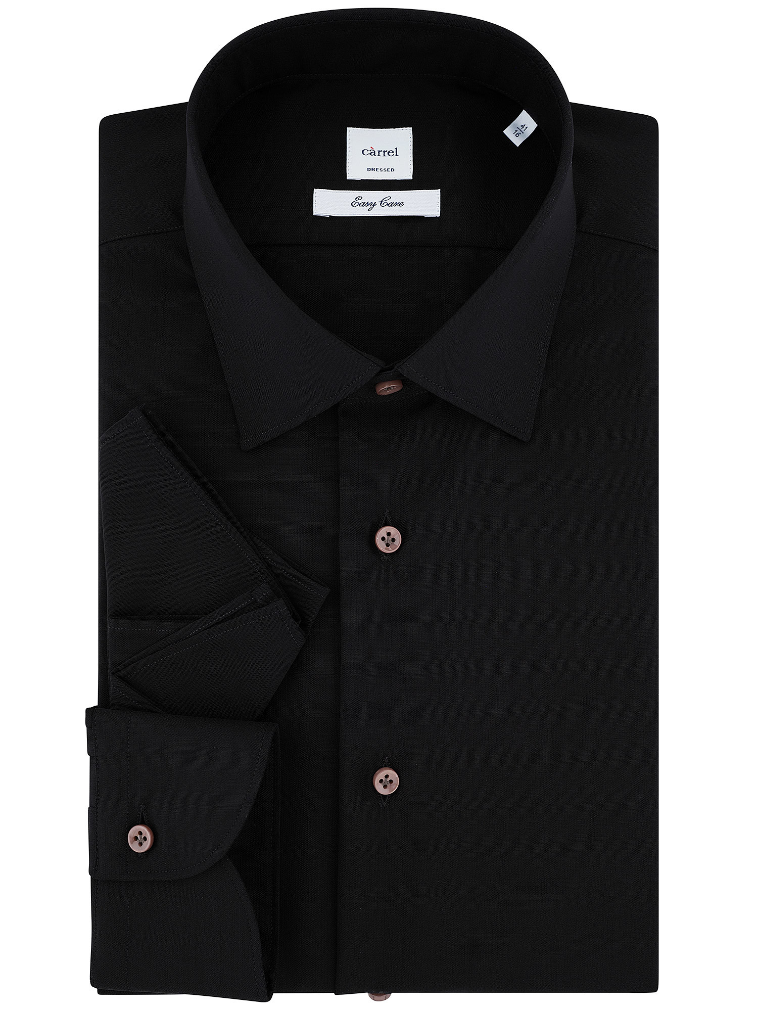 Càrrel - Black pure wool shirt