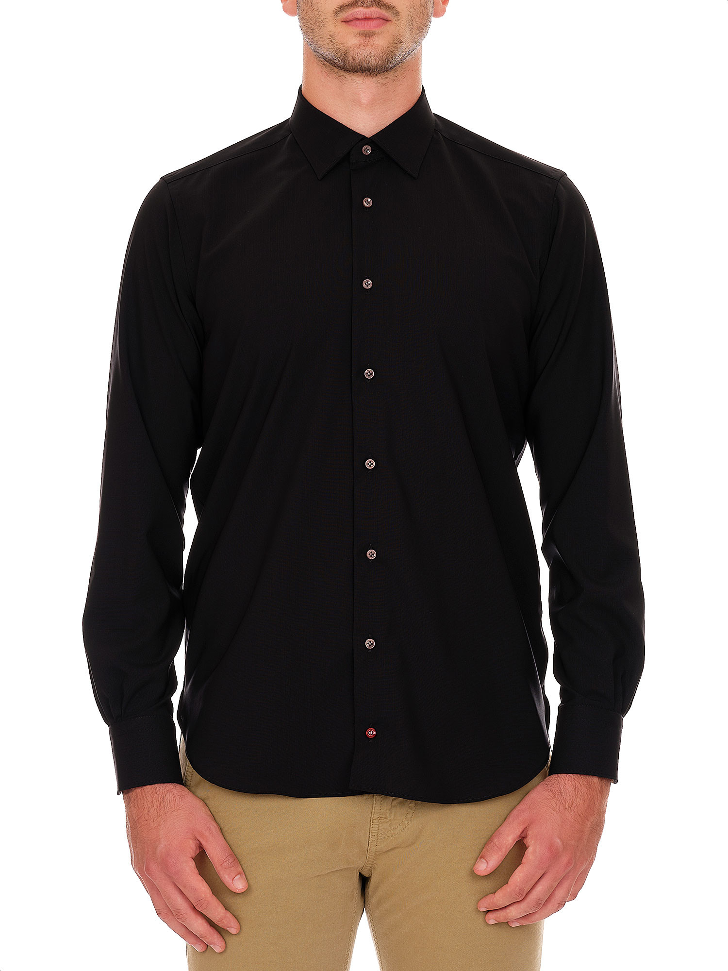 Càrrel - Black pure wool shirt