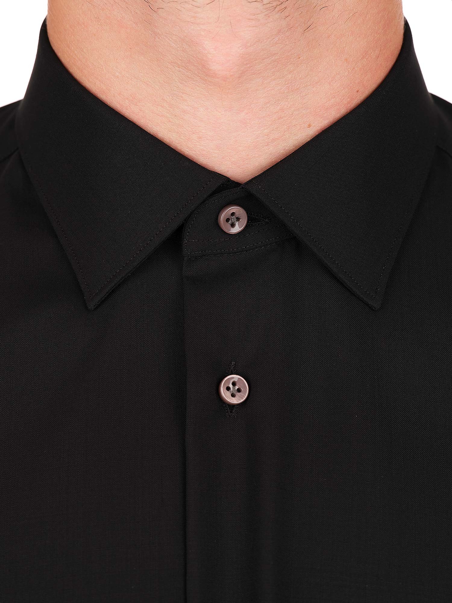Càrrel - Black pure wool shirt