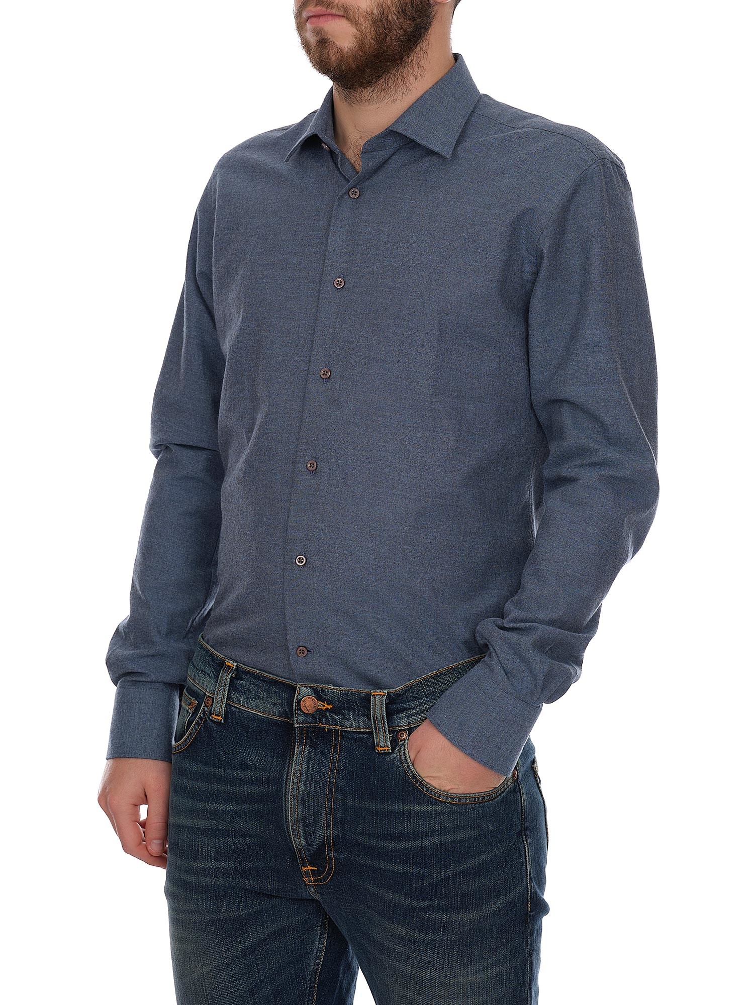 Scribner Flannel Shirt Blue